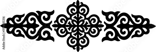 Kazakh Traditional Ornamental Border