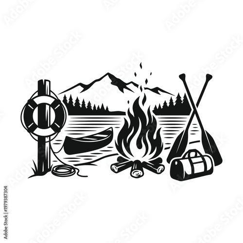 Mime performer on theater stage silhouette