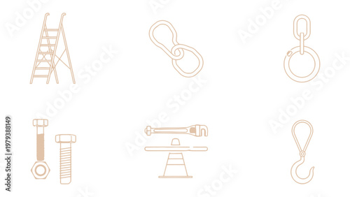 Engineering tools: The image showcases a collection of essential engineering tools, neatly arranged and ready for various construction and industrial tasks.