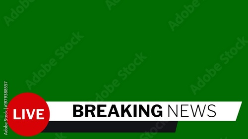 Animated breaking news lower third 