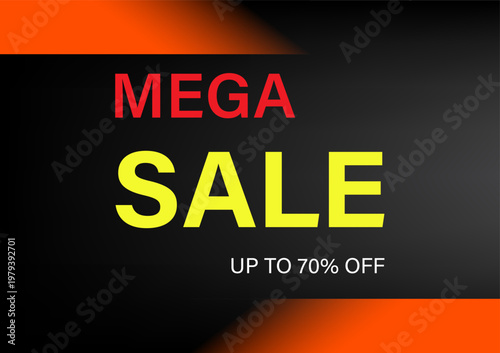 Mega Sale Banner 70% Off