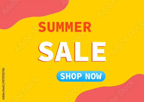 Summer Sale Yellow Banner design