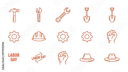 Labor Day Toolkit: An assortment of essential tools, symbols of dedication and hard work, meticulously arranged to embody the spirit of the special day.