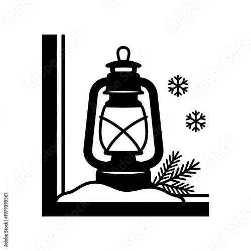 Cliff bonfire silhouette on windy outdoor campsite