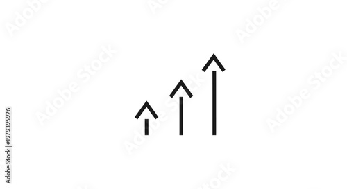 Black Arrows Pointing Upwards Symbol.