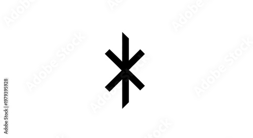 Black Asterisk Symbol Graphic Mark.