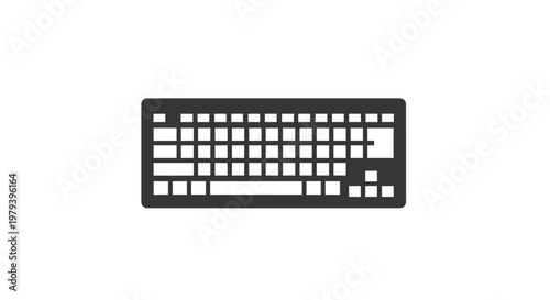 Black computer keyboard closeup view.