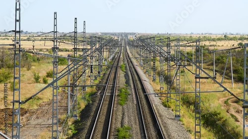 Railway tracks extending into the future