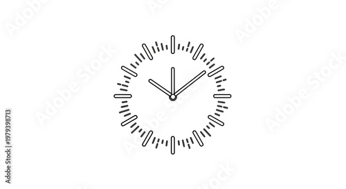 Analog Clock Face Closeup.