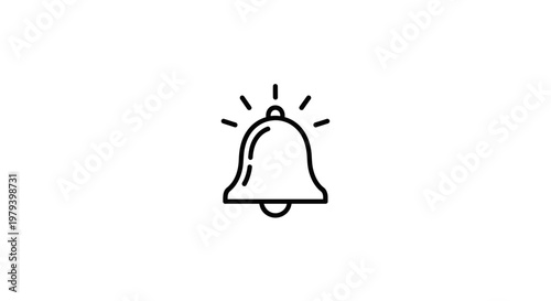 Tableau sur toile Alarm Bell Icon Notification Symbol.