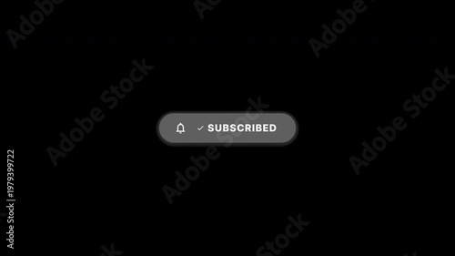 Subscribe Button Animation - Red YouTube Style Click Effect with Hand Cursor 4K