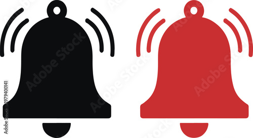 Two human figures painted in contrasting colors, one black and one red Vector