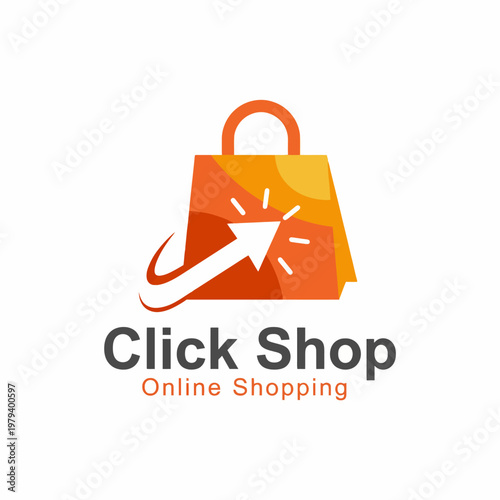 This vibrant logo represents online shopping with a shopping bag, capturing the essence of e-commerce and convenience in a digitally connected world.