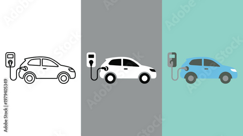 Electric Cars Charging at Station