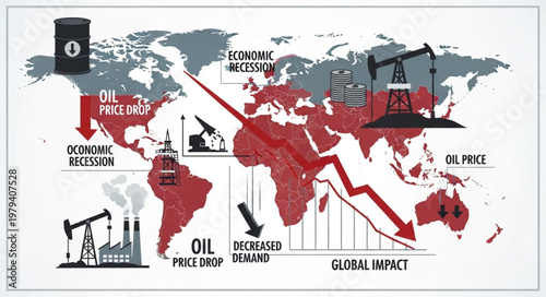 Global Oil Price Drop Affecting World Economy and Demand.