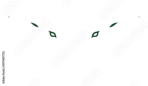 Eyes with green contact lenses closeup.