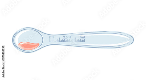 Medicine Dosage Spoon with Liquid - Accurate Measurement for Healthcare