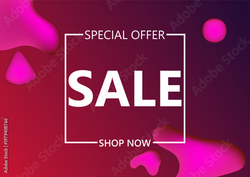 Special Offer Sale Pink Purple Fluid
