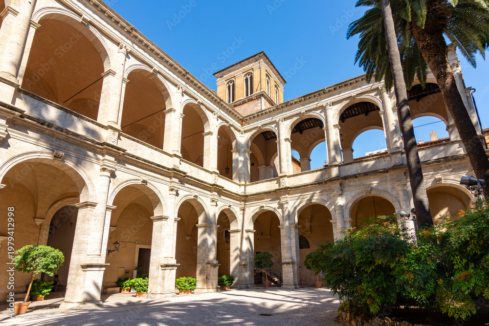 Fototapeta premium Garden of Palazzo Venezia palace in Rome, Italy