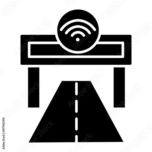smart road Solid icon