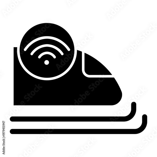 smart transportation Solid icon