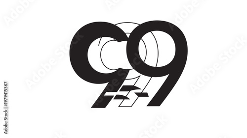 Phone number 911 icon with bold black numerals and shield-like design for emergency call awareness featuring handset, hotline, safety with rescue and