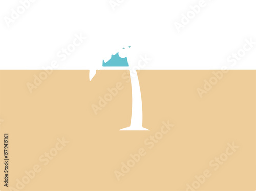 Eskimo Dog Sledding Winter Scene.