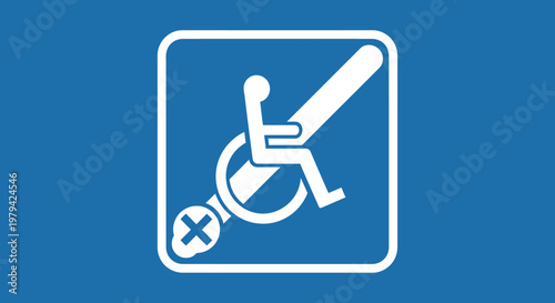 Accessible Entrance Symbol for Wheelchair Users.