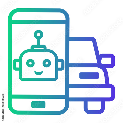 chatbot Line Gradient Icon