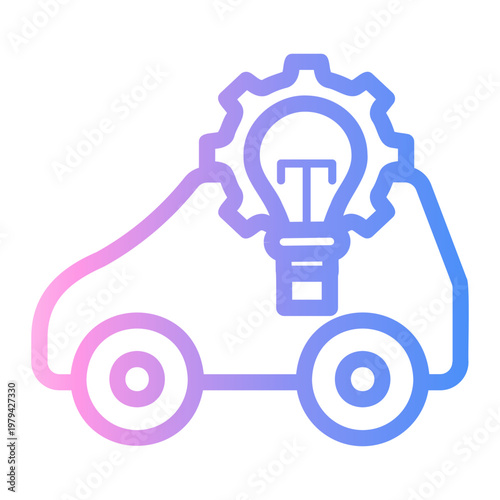 deep learning Line Gradient Icon