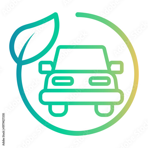 leaves Line Gradient Icon