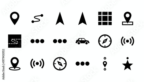 Collection of navigation and interface icons.