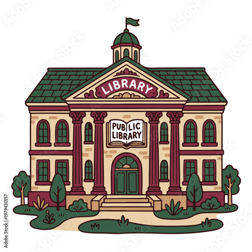 Public Library Building Architecture.