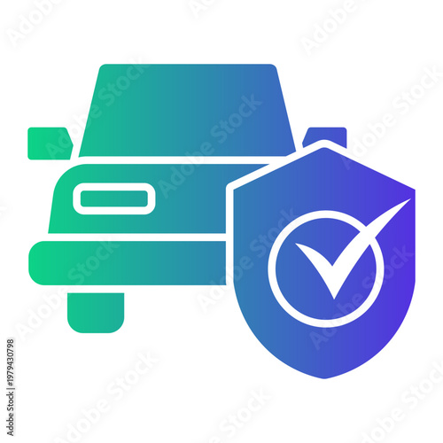 locked car Gradient icon