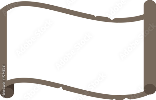 古い巻物フレームイラスト アンティーク風パーチメント背景素材