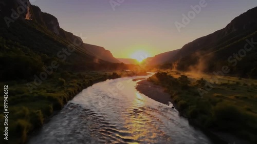 sunset in the mountains