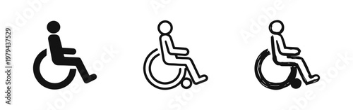Disability Access Wheelchair Icons - Accessibility and Medical Symbols