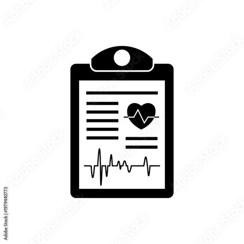 Medical report icon isolated on white background