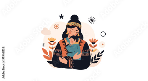 Lovely mother and daughter embracing on International Mothers Day with a warm family atmosphere