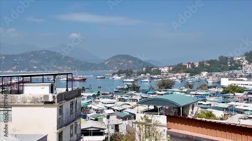 長州島の高台から眺める長州の町並み