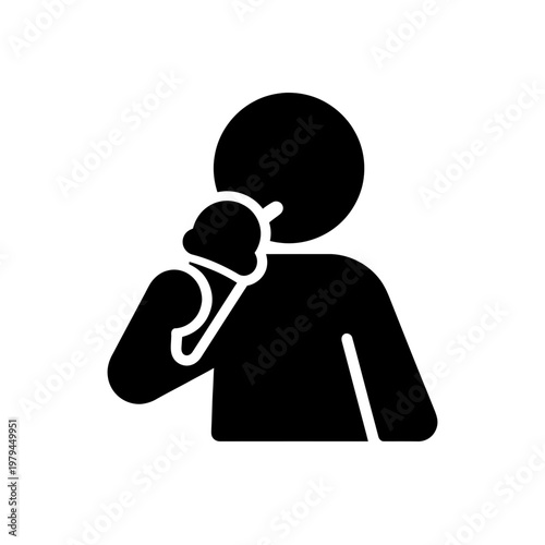 Eating Ice Cream Icon