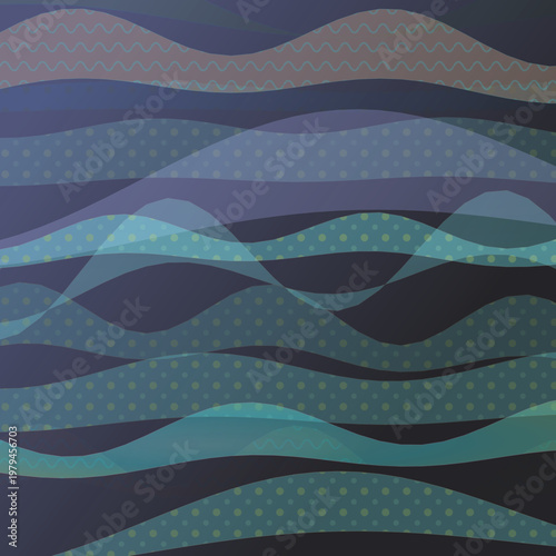 Wave Bands abstract background with bands, rhythm, and smooth elements; sparse composition, cool palette, experimental mood.