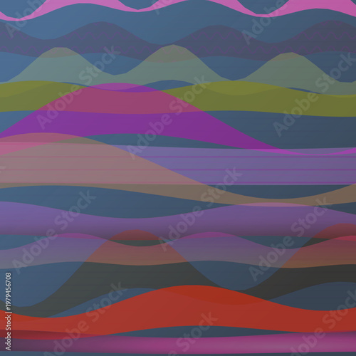 Wave Bands abstract background with frequency, rhythm, and smooth elements; sparse composition, cool palette, experimental mood.