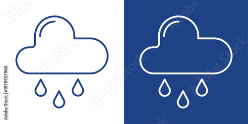 Climate Change Blue And White Icon Style Collection