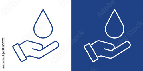 Resource Conservation Blue And White Icon Style Collection