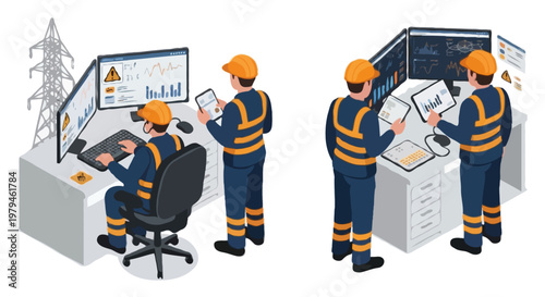 Power Grid Operations Center for Energy Distribution Supervision