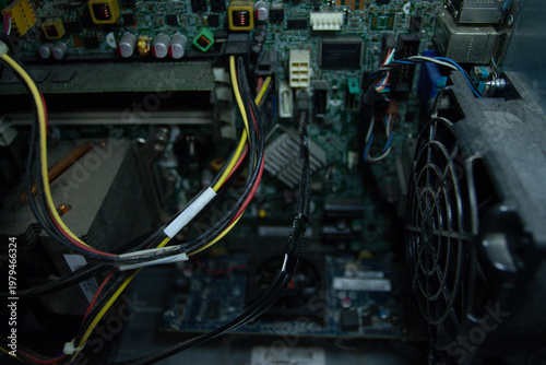 electronic circuit board with cables