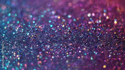 Abstract shimmering glitter background with bokeh effects.