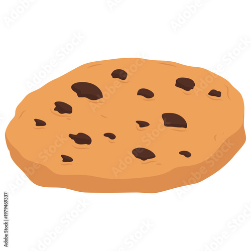Illustration of a Chocolate Chip Cookie