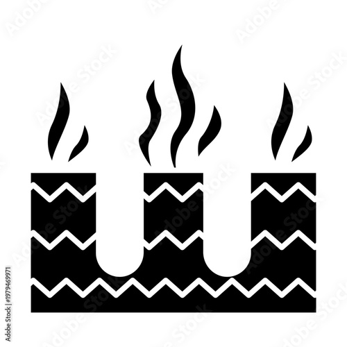 Soil Aeration Gardening Tool Icon Set